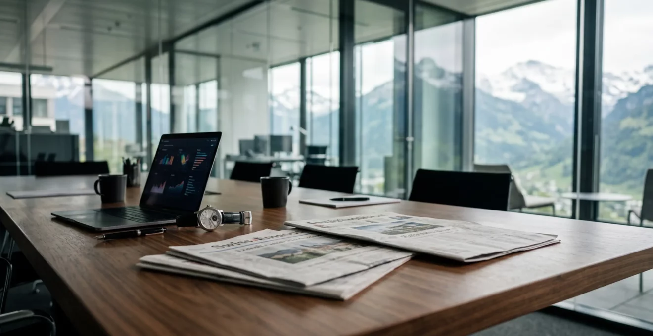 Représentation symbolique de l'intégration d'une marque dans la presse suisse prestigieuse