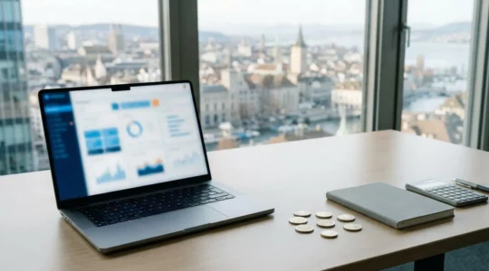 Écran d'ordinateur montrant des graphiques de performances publicitaires avec des indicateurs CPC et des devises européennes