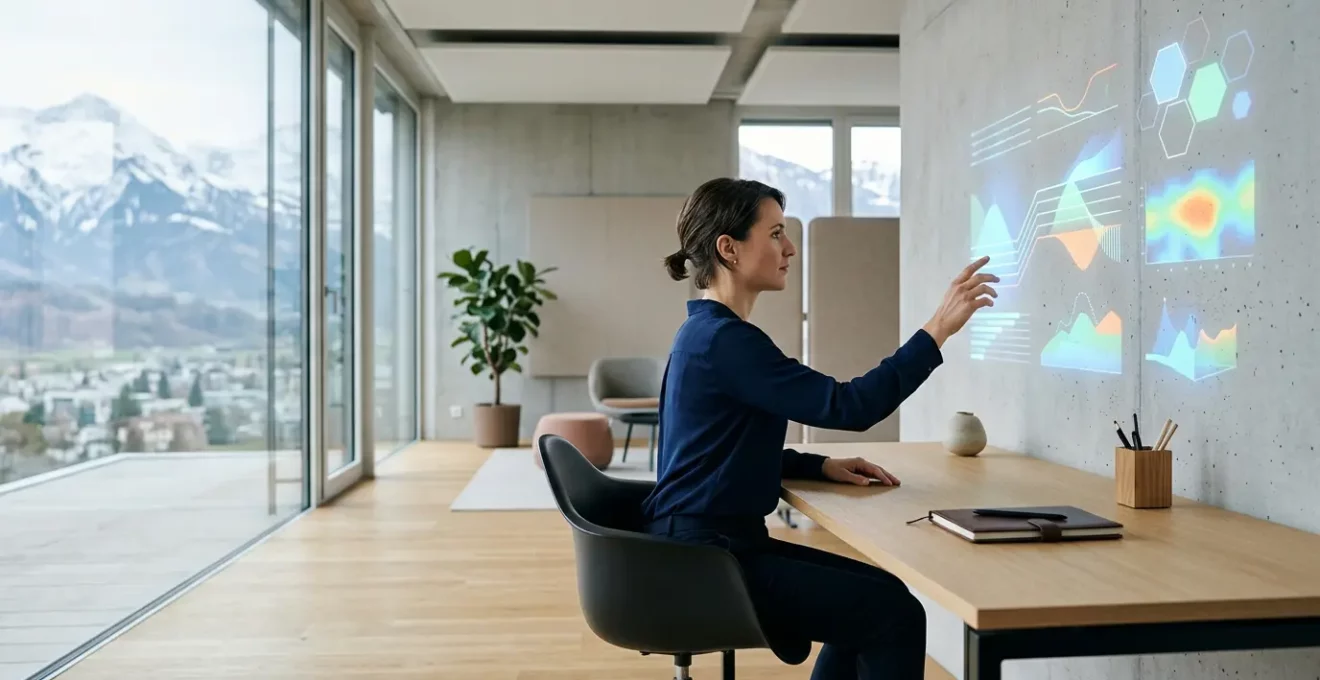 Bureau moderne avec analyse SEO et graphiques de positions montrant une chute brutale sur écran