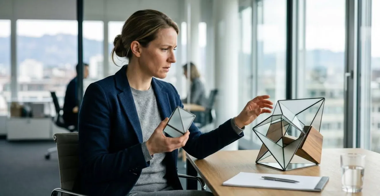 Environnement de travail moderne montrant la dualité entre recherche mobile et desktop