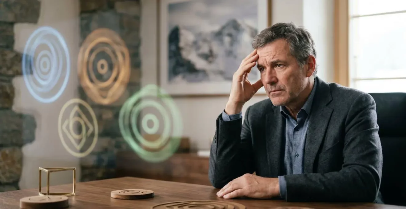Métaphore visuelle du ciblage publicitaire avec cercles concentriques et flèches directionnelles