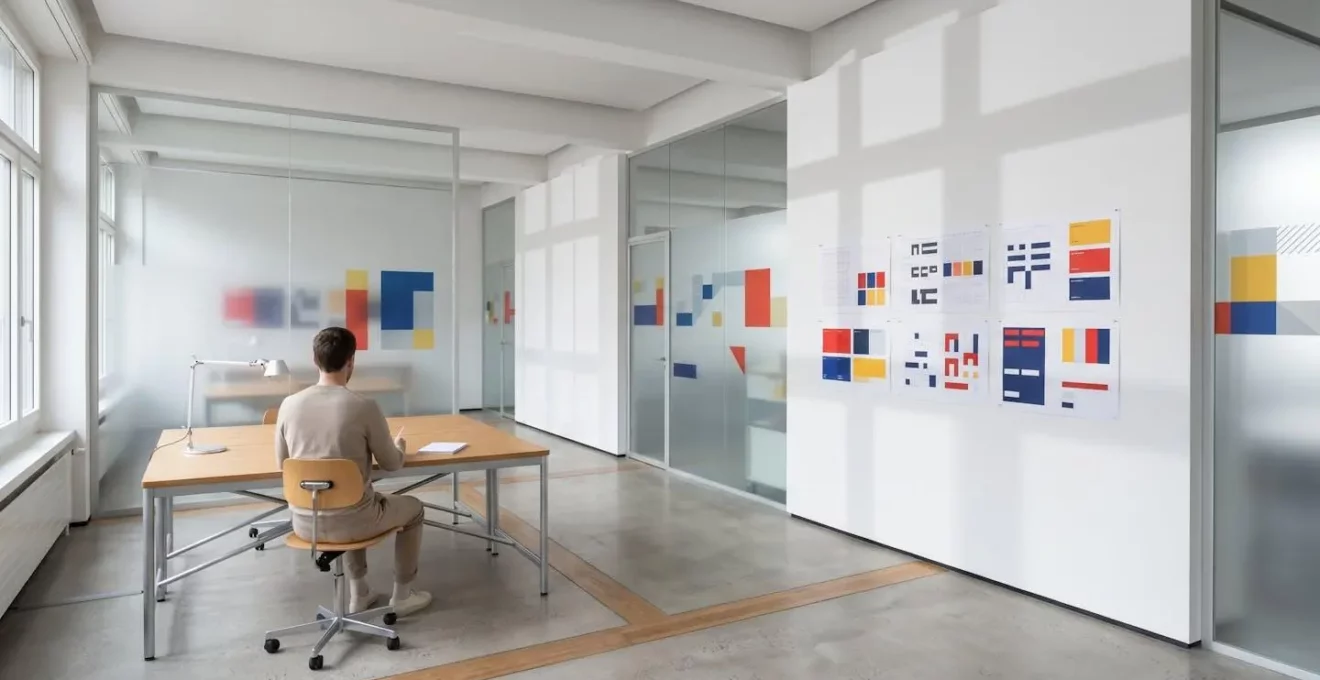 Interface web minimaliste intégrant subtilement les codes visuels suisses sans clichés
